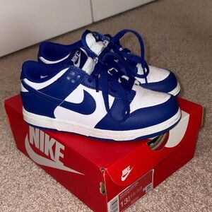 Nike Kids Royal Blue and White Sneakers